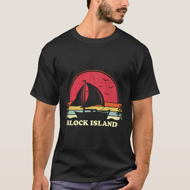 Blocköns sjösegelfartyg i Segelbåt T Shirt (Framsida)
