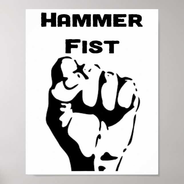 Blockout Boxing Hammer Fist Poster (Framsidan)