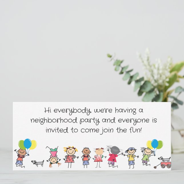 BLOCKPARTY INVITATION INBJUDNINGAR (Stående Fram)