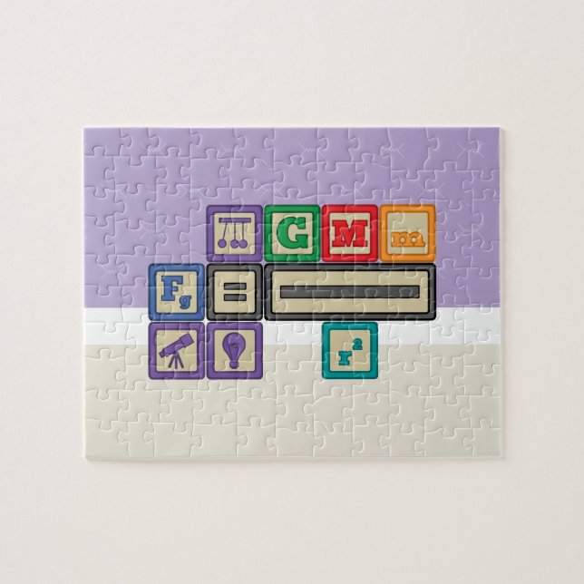 Blockpussel för framtida fysiker pussel (Horisontell)