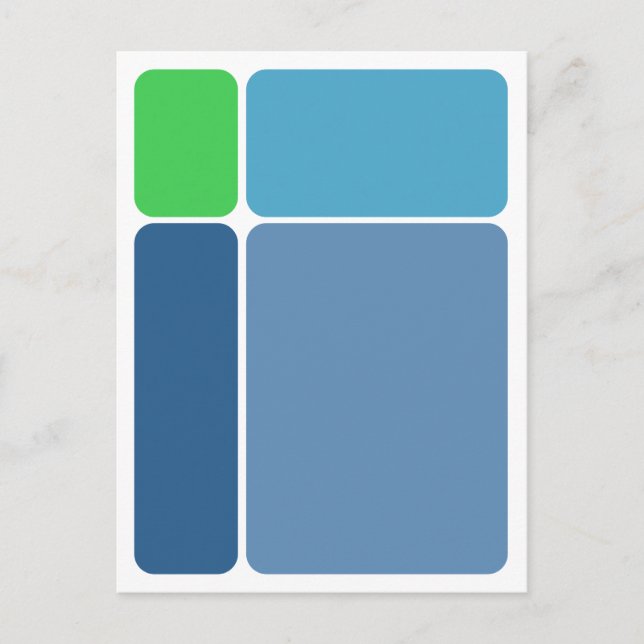 Blocks Abstract Design Postcard Vykort (Framsida)