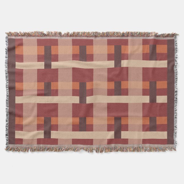 Blocks orange, Brown  Filt (Framsidan)