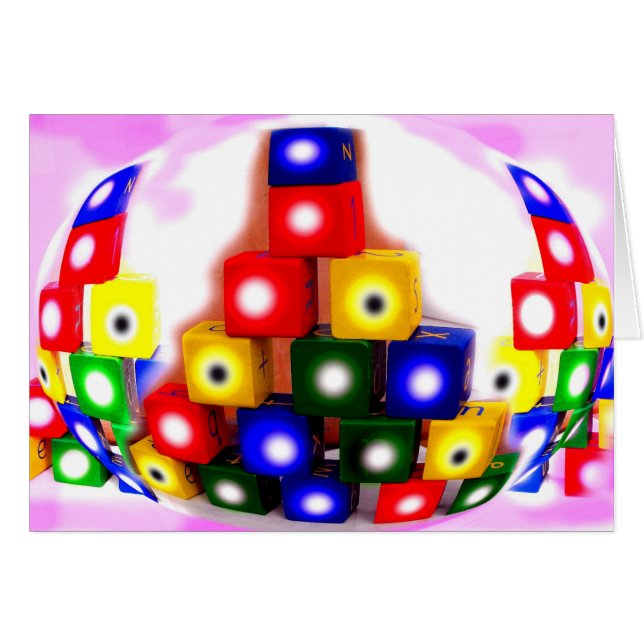 Blocks-världen Hälsningskort (Framsidan Horizontal)