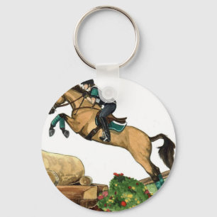 Blockskin stort hopp xc HORSE ART Events Nyckelring