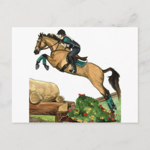 Blockskin stort hopp xc HORSE ART Events Vykort