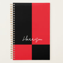 Blockskript för Red och Black Färg Namn Anpassning