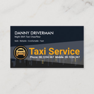 Blocksökningsljus för Nattkafabb i Taxi Visitkort