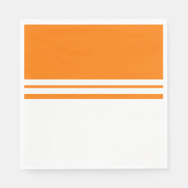 BlockTävla för Bright Orange White Färg, Rand Pappersservett