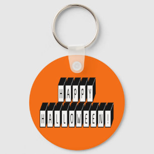 Blocktext för Halloween Nyckelring