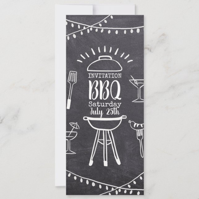 Blockträdgård party-chalkboard BBQ (Framsida)