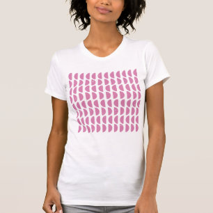 Blockutskrift av Mönster på rutnätsformar för Rosa T Shirt