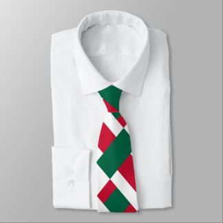 Blockutskrift av Red White och Grönt Färg Slips