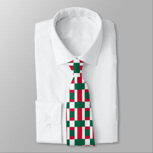 Blockutskrift av Red White och Grönt Färg Slips