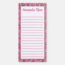 Blockutskrift av rosa Blommigt, Personlig