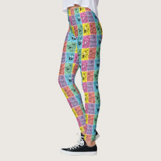 Blockuttryck för KRYP BUNNY™ Färg Leggings