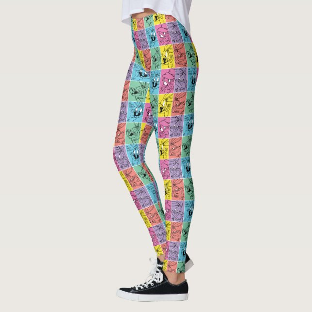 Blockuttryck för KRYP BUNNY™ Färg Leggings (Vänster)