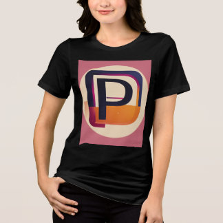 Blocky Monospaced Letter P – Flat Vector Lettermar T Shirt