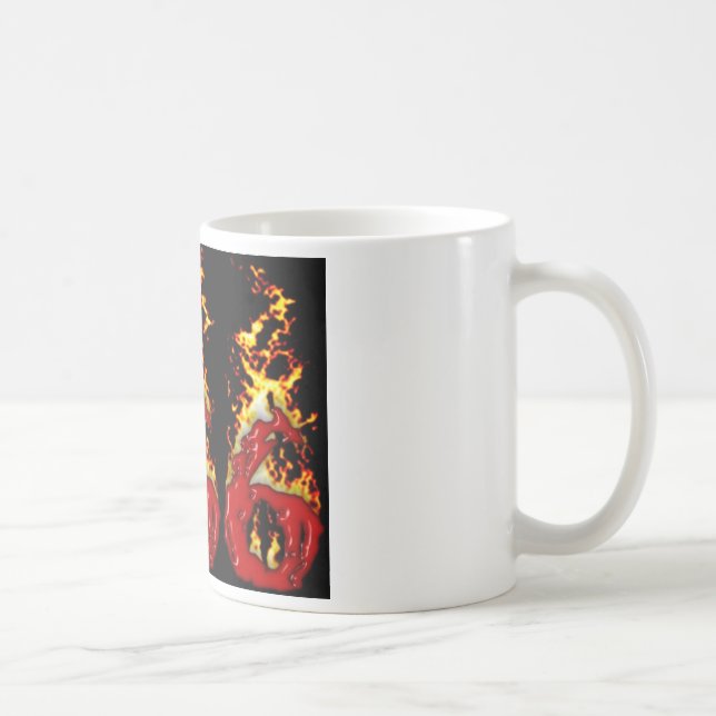 Blod 666 & avfyrar kaffemugg (Höger)