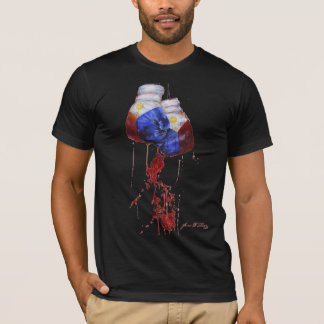 Blod av den filippinska krigaremörken t-shirt