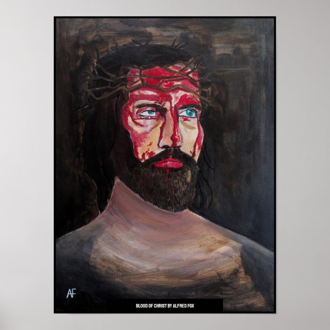 Blod av Kristus-målning av Alfred Fox Poster (Framsidan)