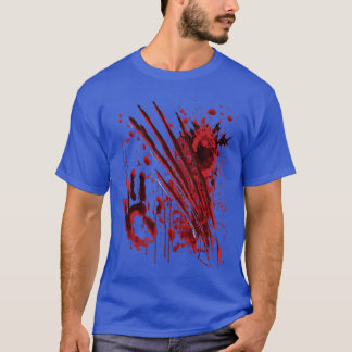 Blod Blodig stänk Halloween Blodfläckat roligt T Shirt