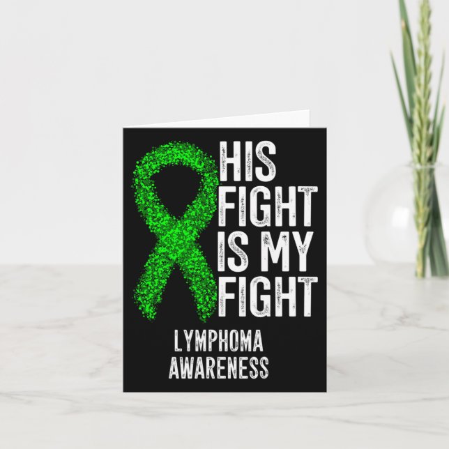 Blod Cancer Hans kamp är min kamp mot lymfoma Awar Kort (Framsida)