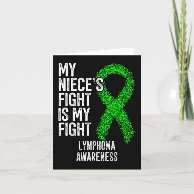 Blod Cancer Min systers kamp är min kamp Lymfom Kort (Framsida)