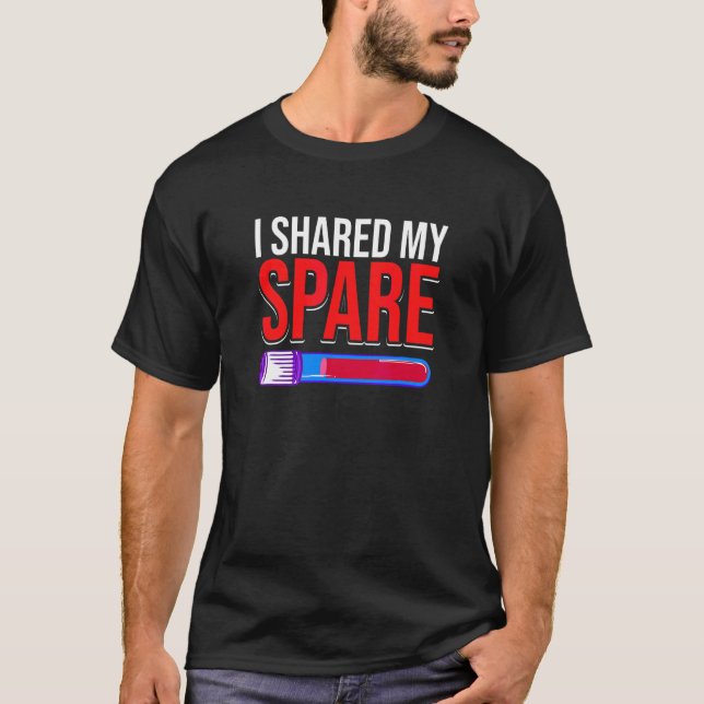 Blod Donor I  min spontan blodgivning T Shirt (Framsida)