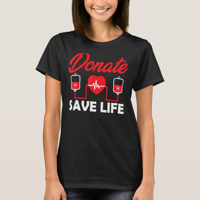 Blod Donor Phlebotomy Kit Donation Spara Lives Don T Shirt (Framsida)