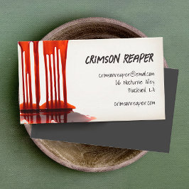 Blod Dricker skräck Visitkort