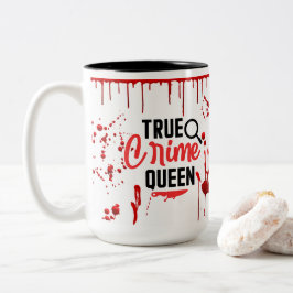 Blod Droppar Blood Spatter True Crime Queen Två-Tonad Mugg