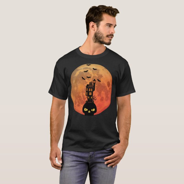 Blod från hemmet måne t-shirt (Hel framsida)