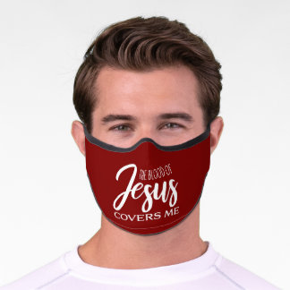 Blod från Jesus (solid färg) Premium Ansikte-mask