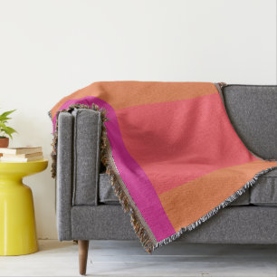 Blod från shock rosa och Orange Färg Filt