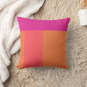 Blod från shock rosa och Orange Färg Kudde