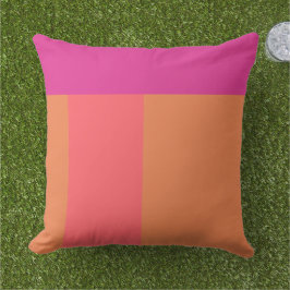 Blod från shock rosa och Orange Färg Kudde