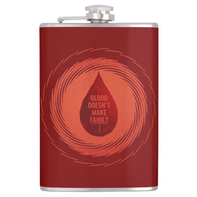 Blod gör inte familjen till familj fickplunta (Framsidan)