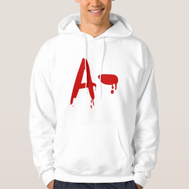 Blod Group A- Negativa #Horror Hospital Hoodie (Framsida)