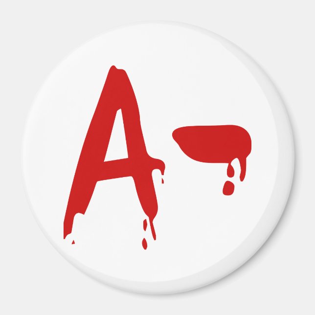 Blod Group A- Negativa #Horror Hospital Magnet (Framsidan)