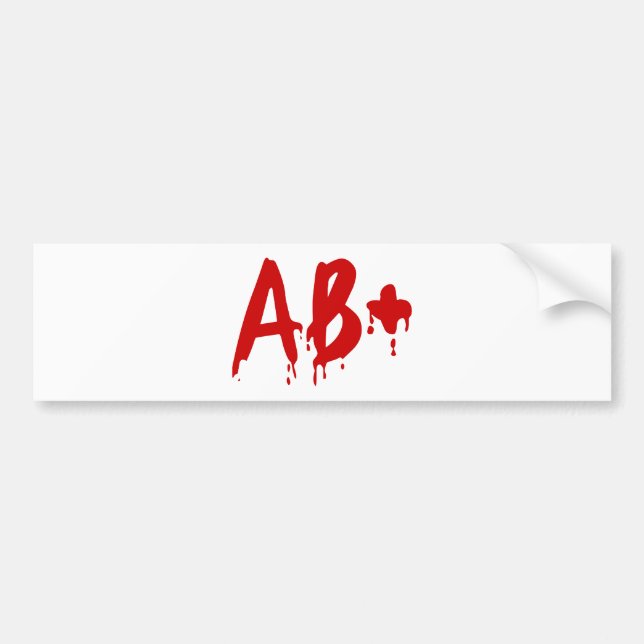 Blod Group AB+ Positive #Horror Hospital Bildekal (Framsidan)