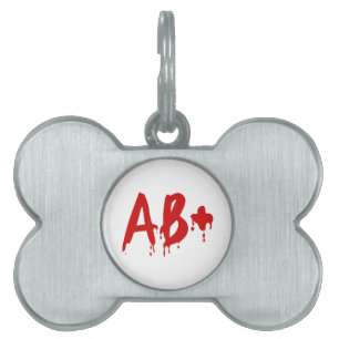 Blod Group AB+ Positive #Horror Hospital ID-bricka Husdjur
