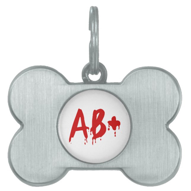 Blod Group AB+ Positive #Horror Hospital ID-bricka Husdjur (Framsidan)