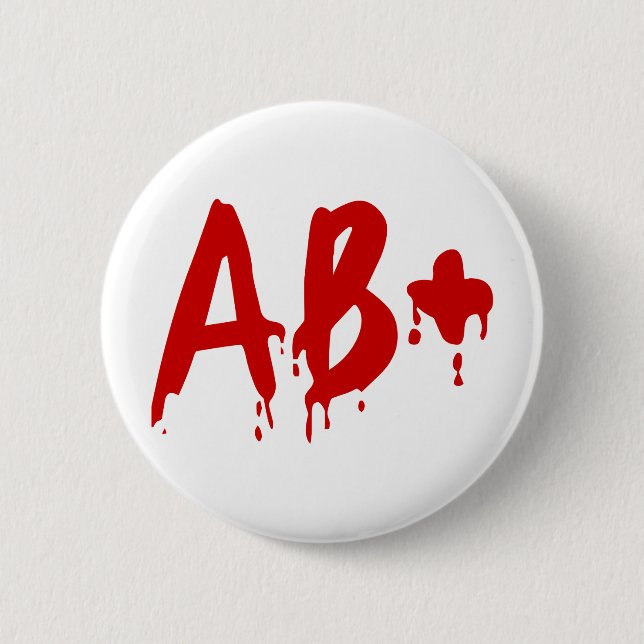Blod Group AB+ Positive #Horror Hospital Knapp (Framsida)