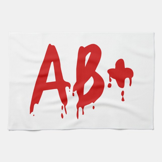 Blod Group AB+ Positive #Horror Hospital Kökshandduk (Horisontell)