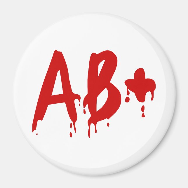 Blod Group AB+ Positive #Horror Hospital Magnet (Framsidan)