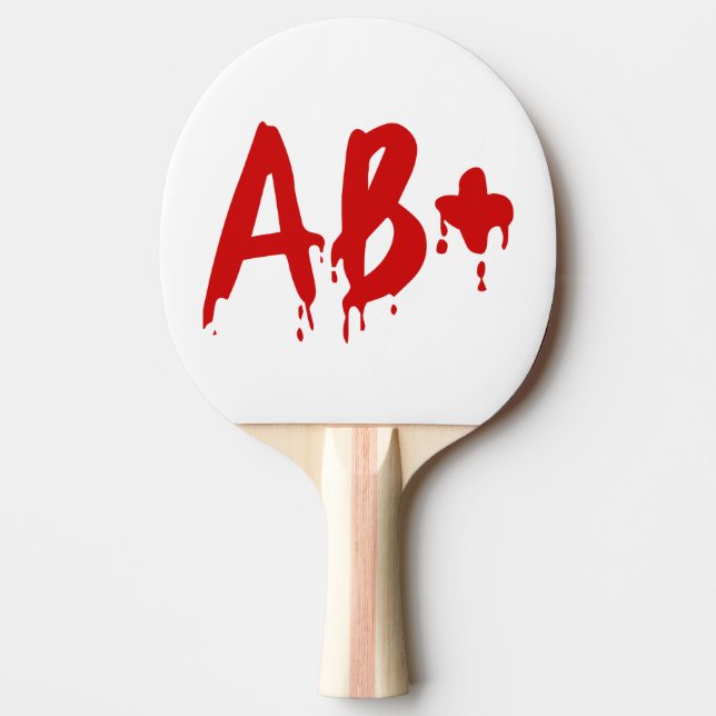 Blod Group AB+ Positive #Horror Hospital Pingisracket (Framsidan)