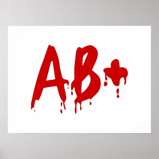 Blod Group AB+ Positive #Horror Hospital Poster (Framsidan)