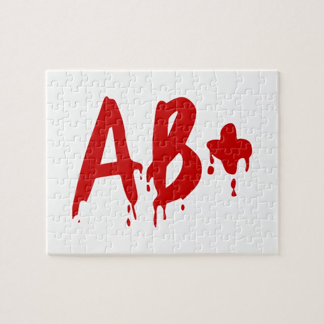 Blod Group AB+ Positive #Horror Hospital Pussel (Horisontell)