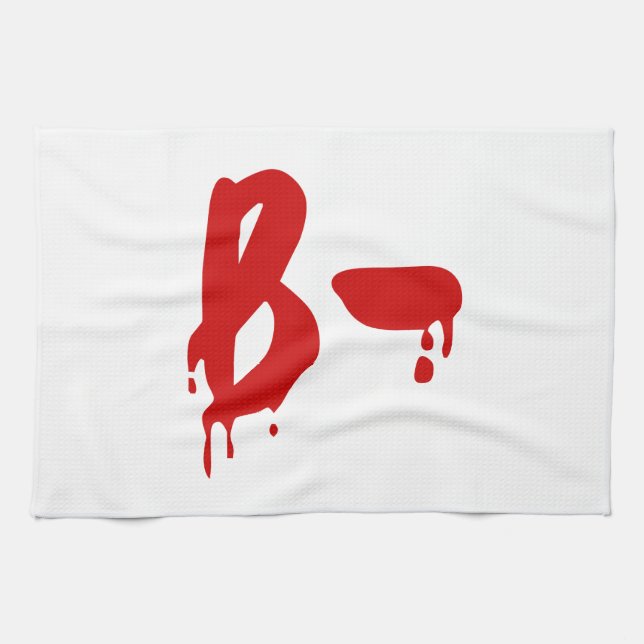 Blod Group B- Negativa #Horror Hospital Kökshandduk (Horisontell)