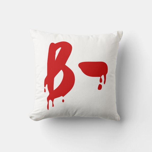 Blod Group B- Negativa #Horror Hospital Kudde (Framsida)